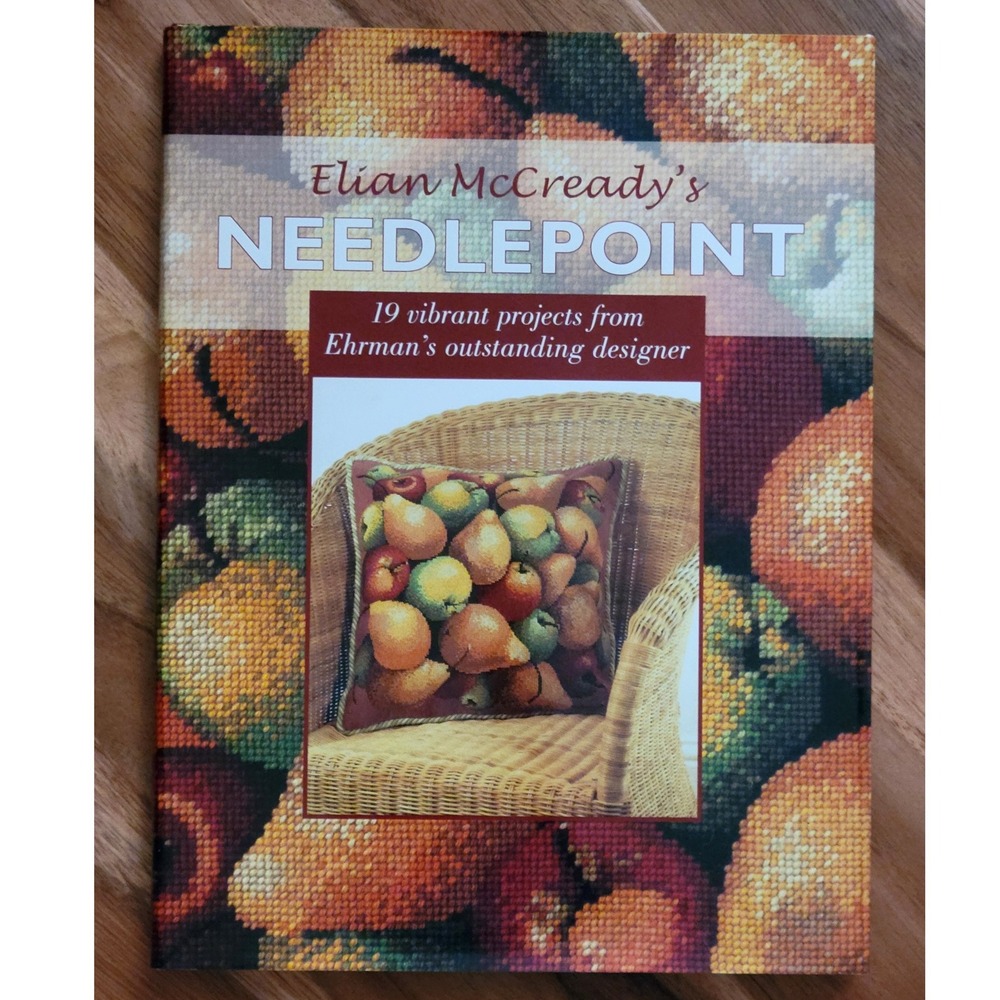Elian McCready Needlepoint Book Hardcover Tent Long Stitch Embroidery Arts Craft